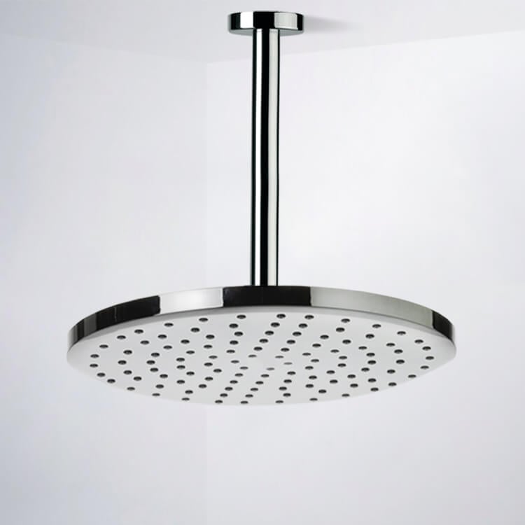 Remer 347N-356MD25 10 Inch Ceiling Mount Rain Shower Head With Arm, Chrome